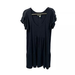 Saturday Sunday Anthropologie Navy Blue Cotton Blend Size medium Midi Dress